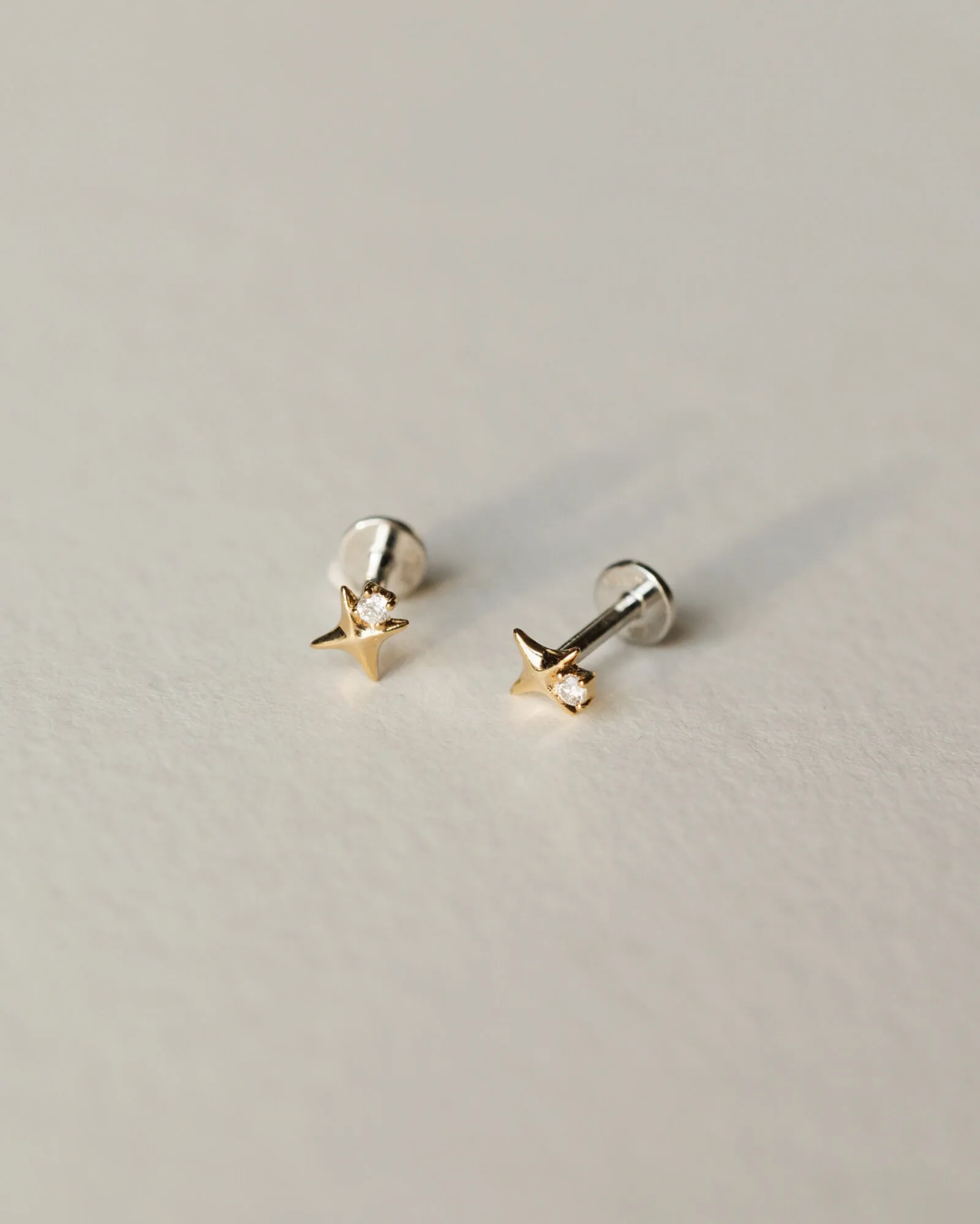 Celeste Diamond Flatback Studs sold by GLDN product image thumbnail 3