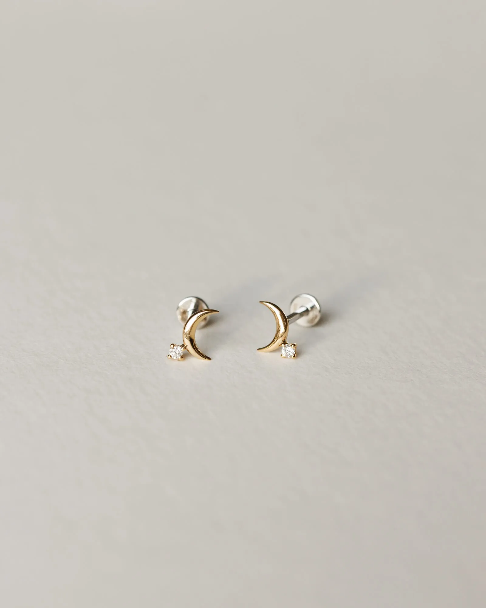 Luna Diamond Flatback Studs sold by GLDN product image thumbnail 3