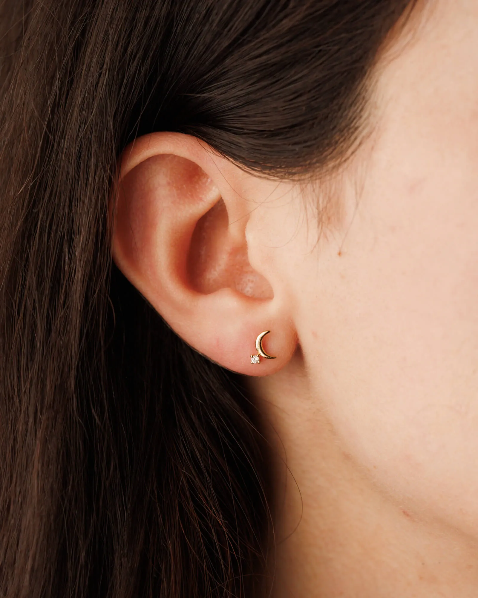 Luna Diamond Flatback Studs sold by GLDN product image thumbnail 2