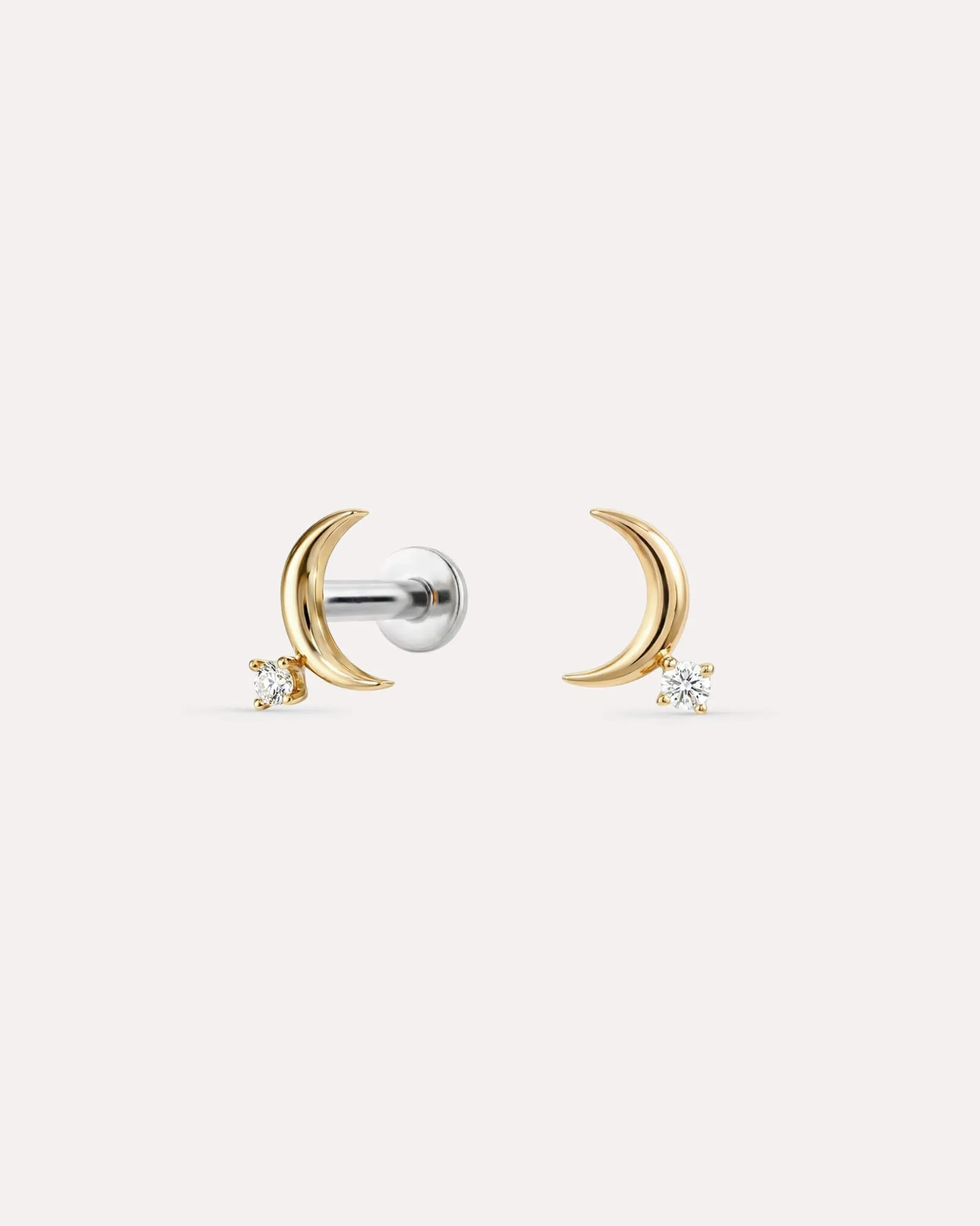 Luna Diamond Flatback Studs sold by GLDN