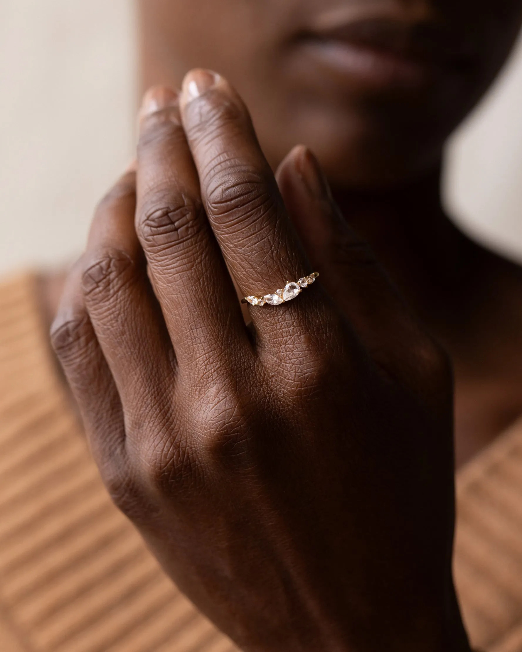 Fae White Sapphire Flow Ring sold by GLDN product image thumbnail 2