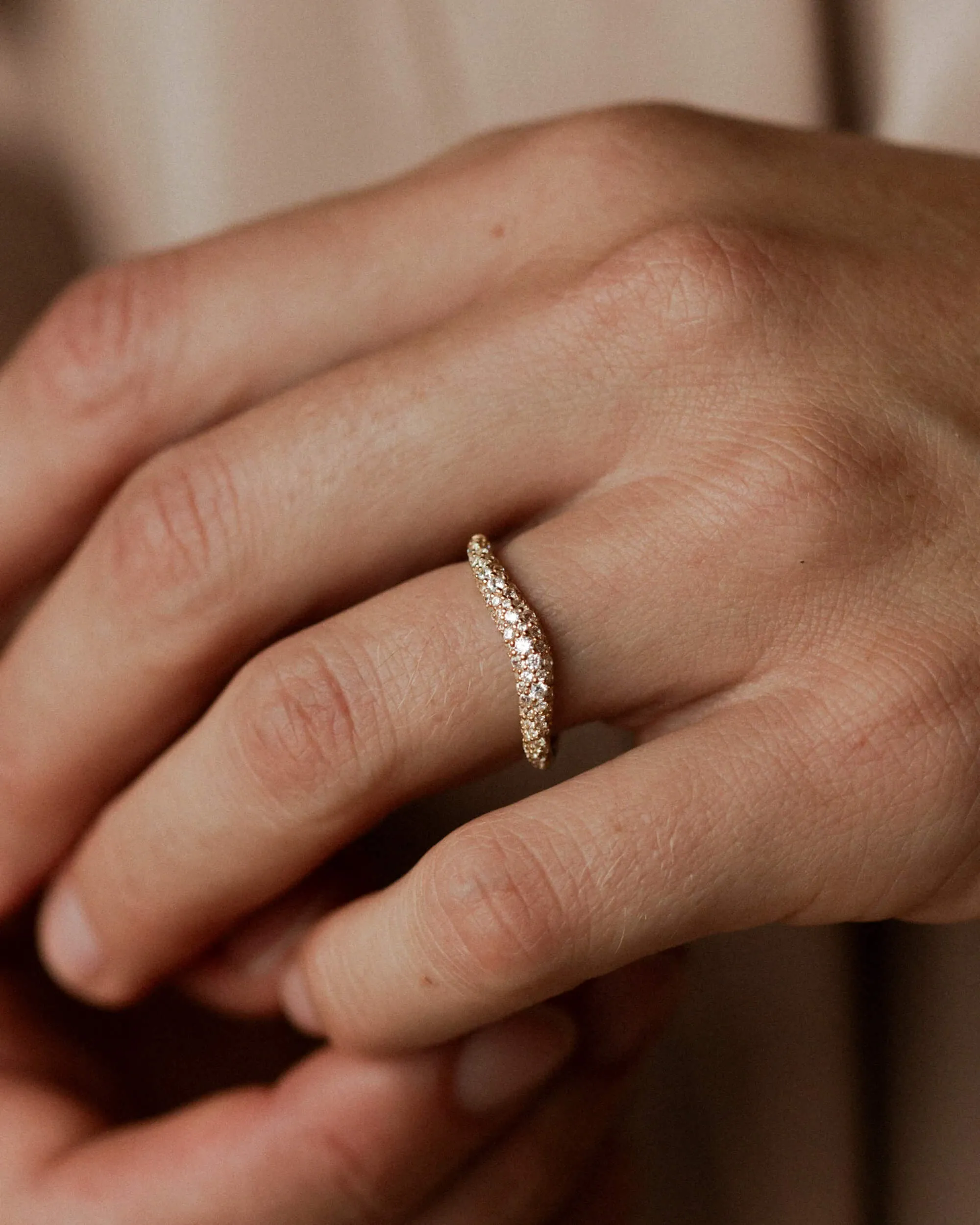 Diamond Pavé Flow Ring sold by GLDN product image thumbnail 2