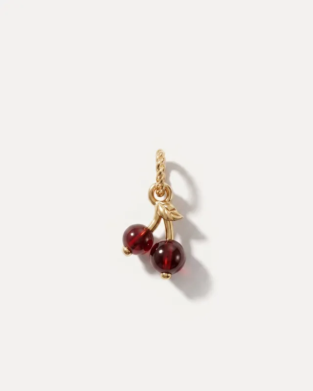 Garnet Cherry Charm made by GLDN