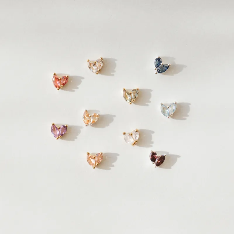 Aura Birthstone Duo Studs made by GLDN