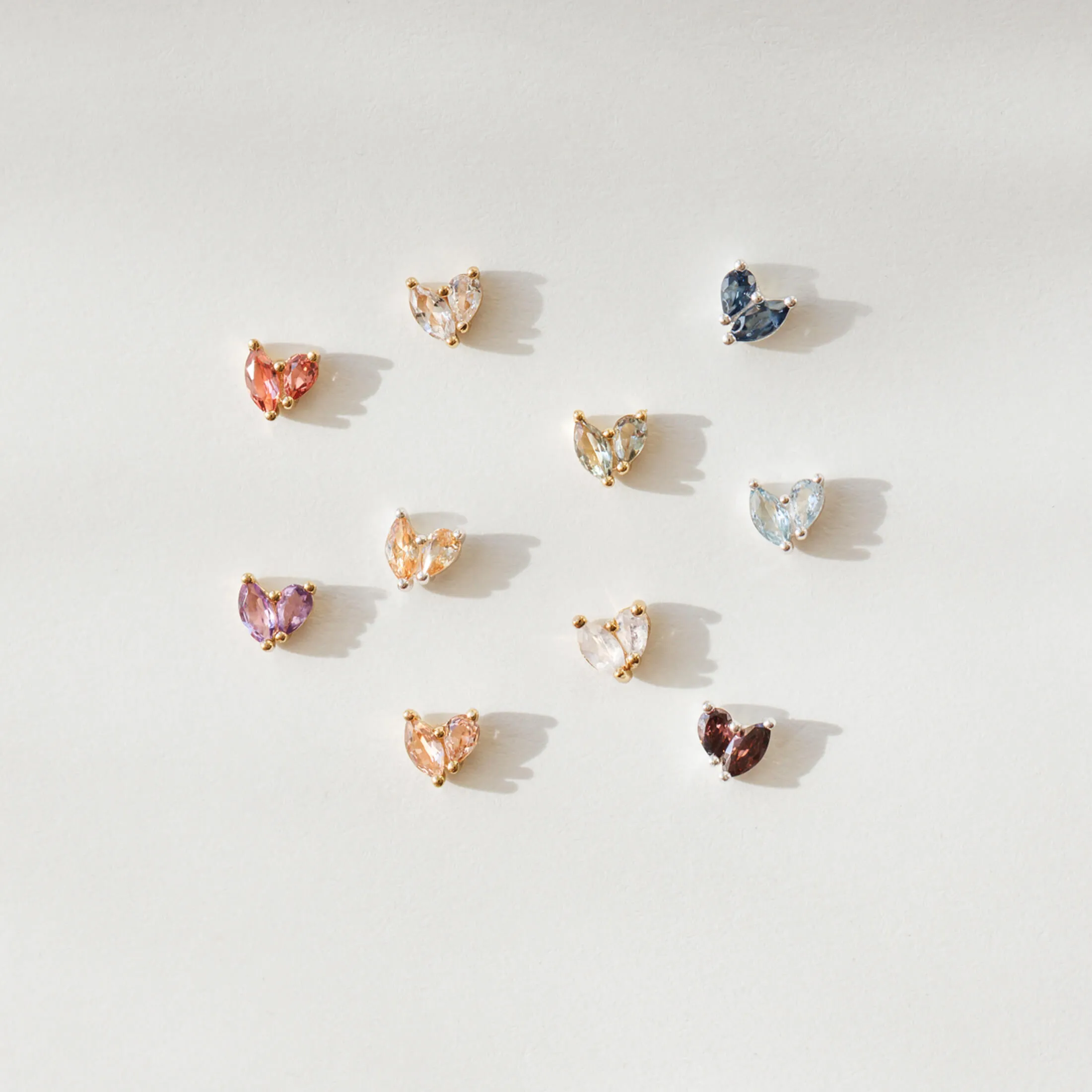 Aura Birthstone Duo Studs sold by GLDN