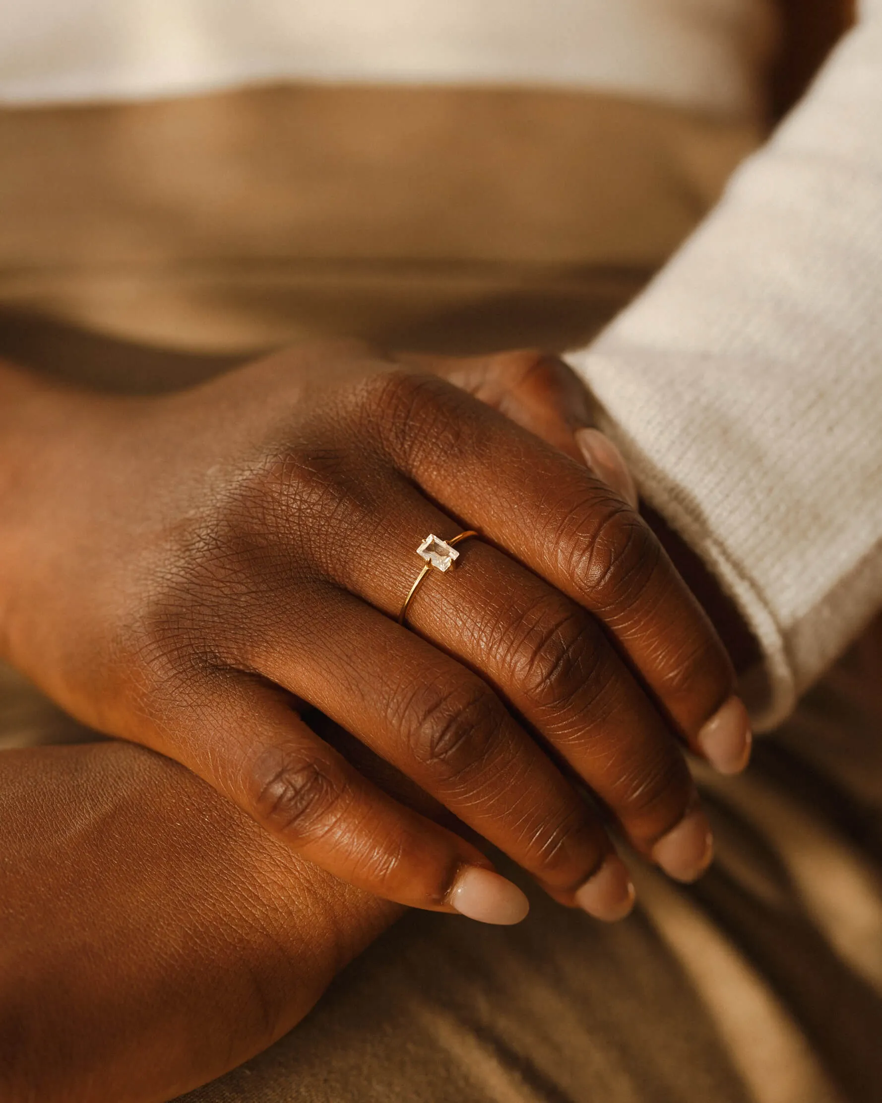 Sylvia White Sapphire Ring sold by GLDN product image thumbnail 2