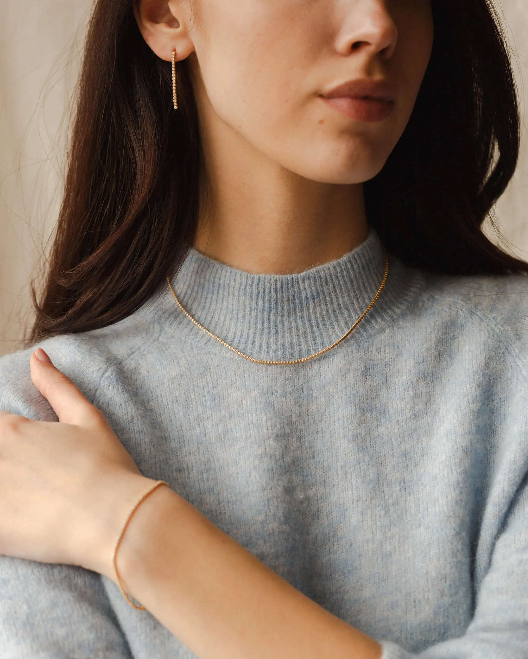 Luminary Tennis Necklace sold by GLDN product image thumbnail 5