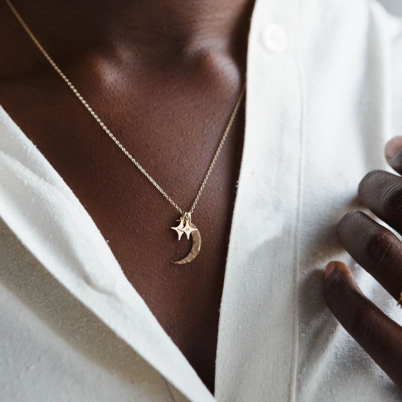 Moon & Stars Necklace sold by GLDN product image thumbnail 5