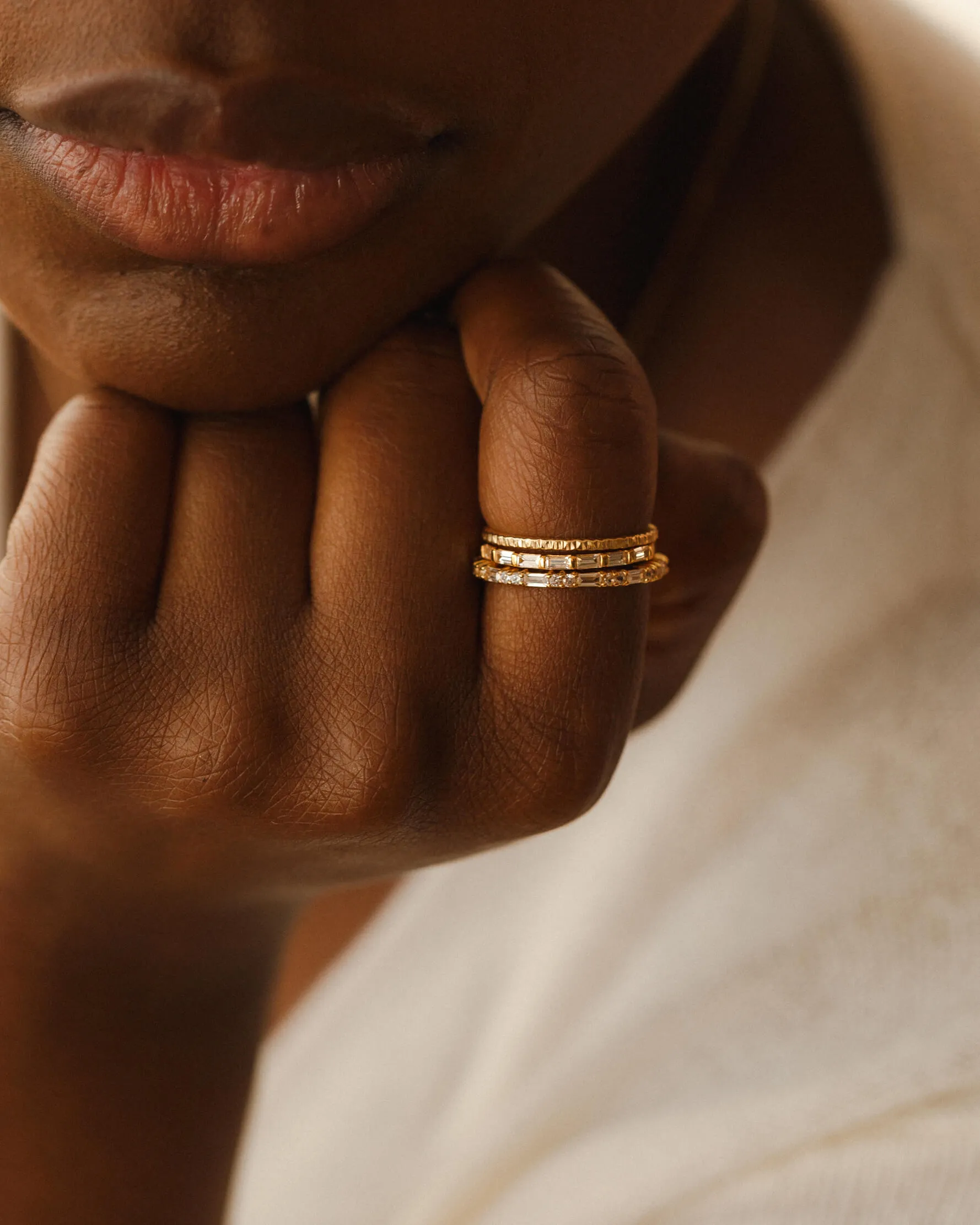 Grace White Sapphire Ring sold by GLDN product image thumbnail 5