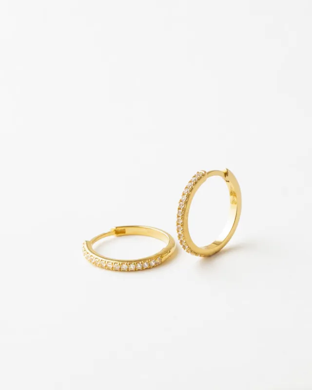 Octavia White Sapphire Hoops sold by GLDN