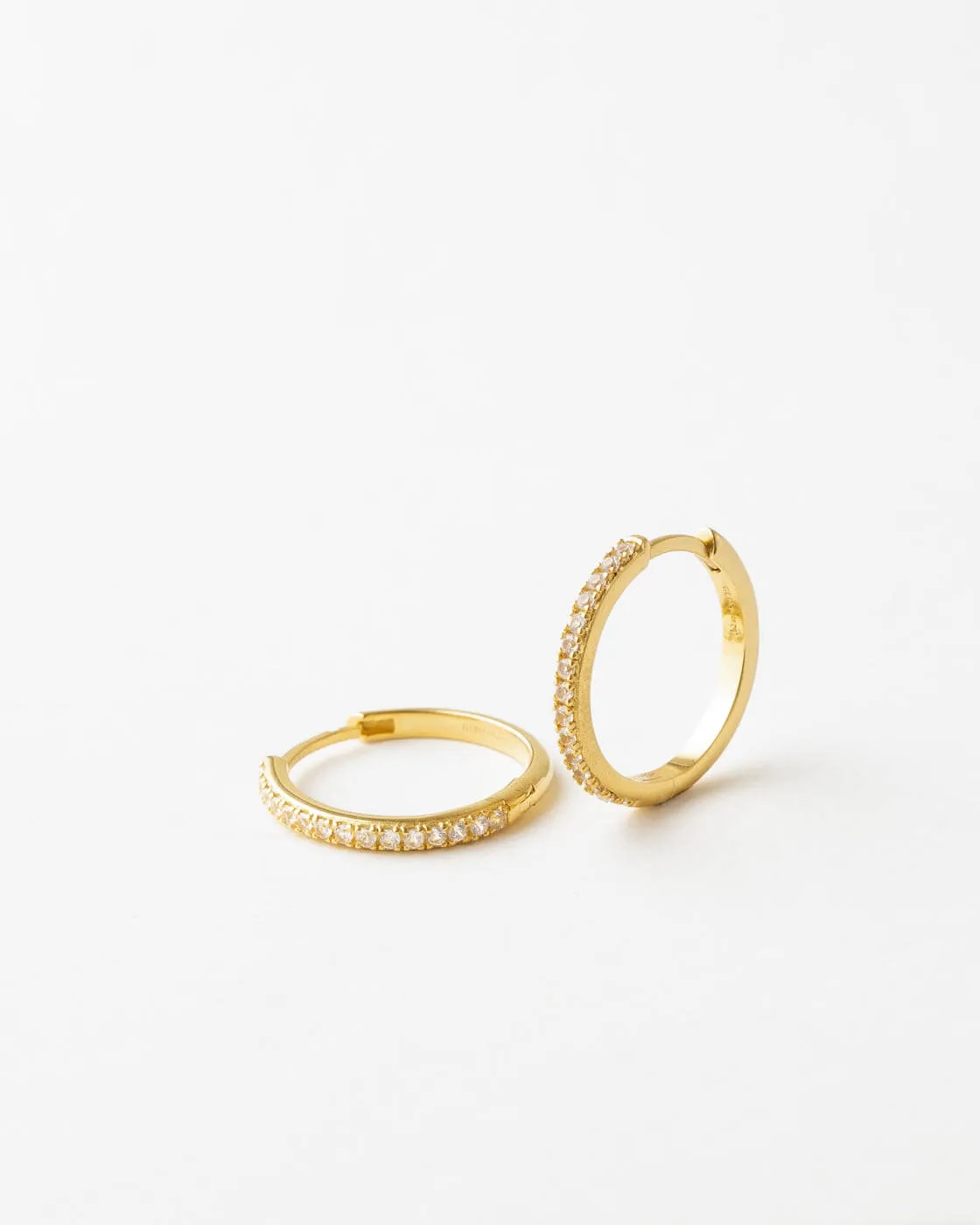 Octavia White Sapphire Hoops sold by GLDN