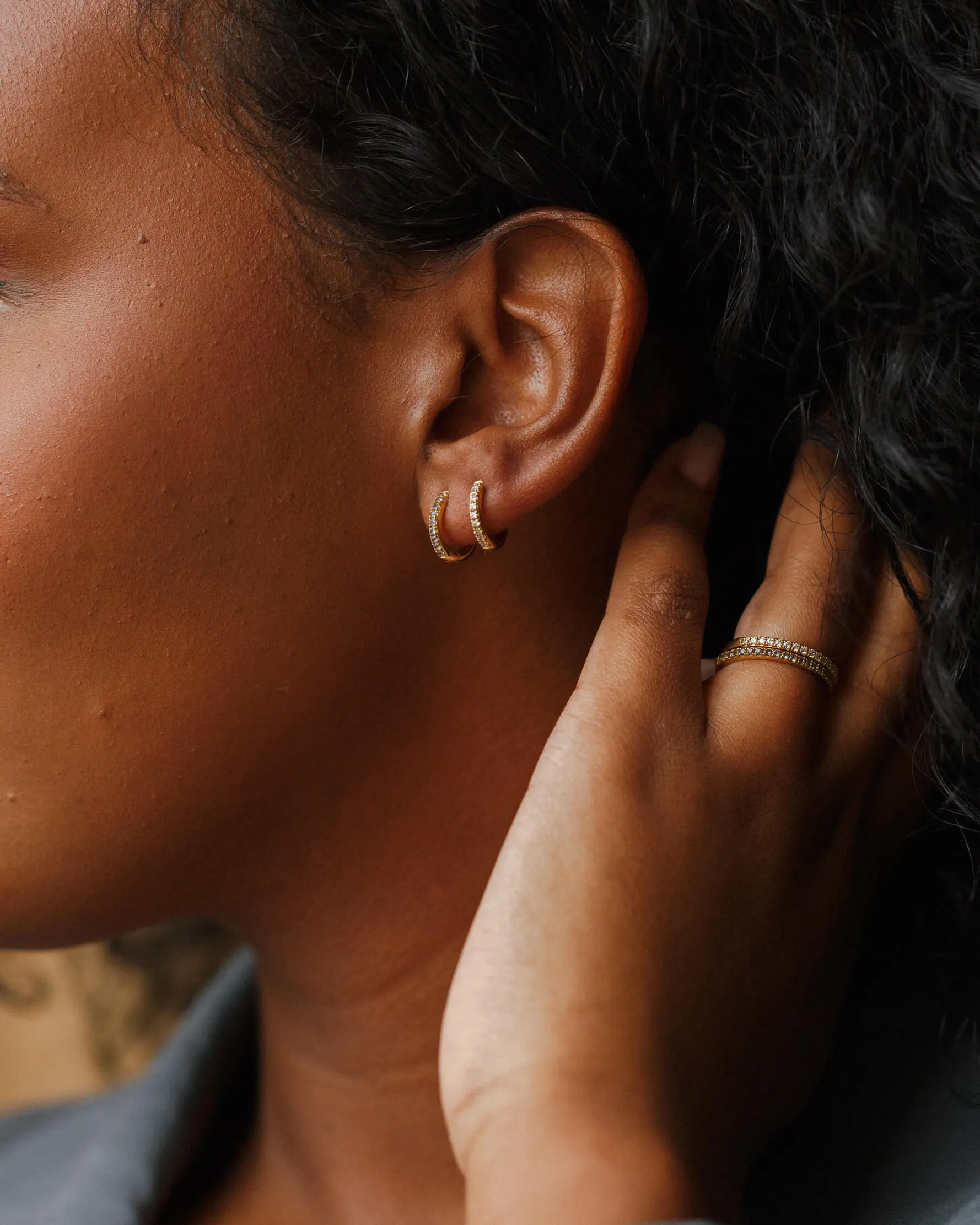 Aura Birthstone Hoops & Ring Set sold by GLDN product image thumbnail 2