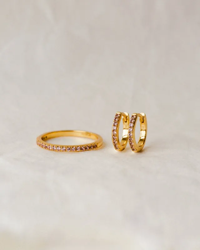 Aura Birthstone Hoops & Ring Set sold by GLDN