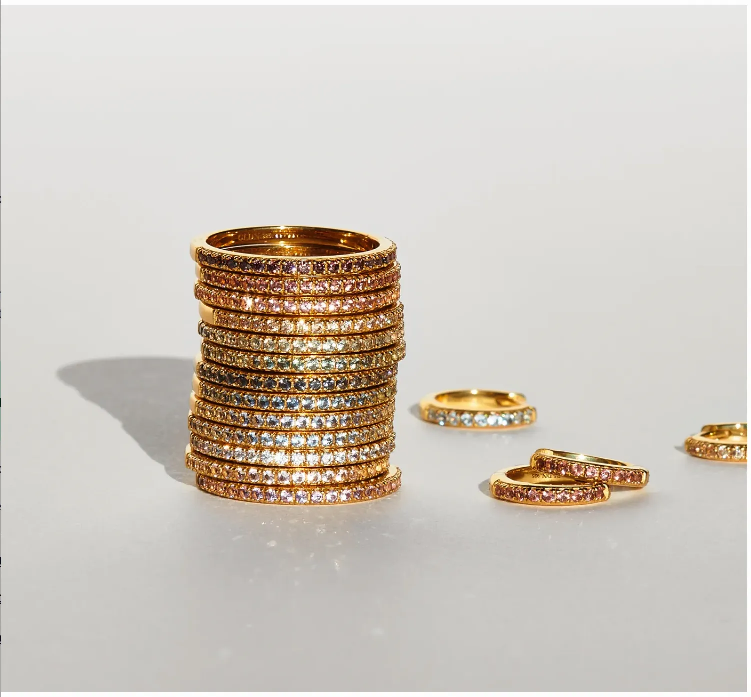 Aura Birthstone Hoops & Ring Set sold by GLDN product image thumbnail 4