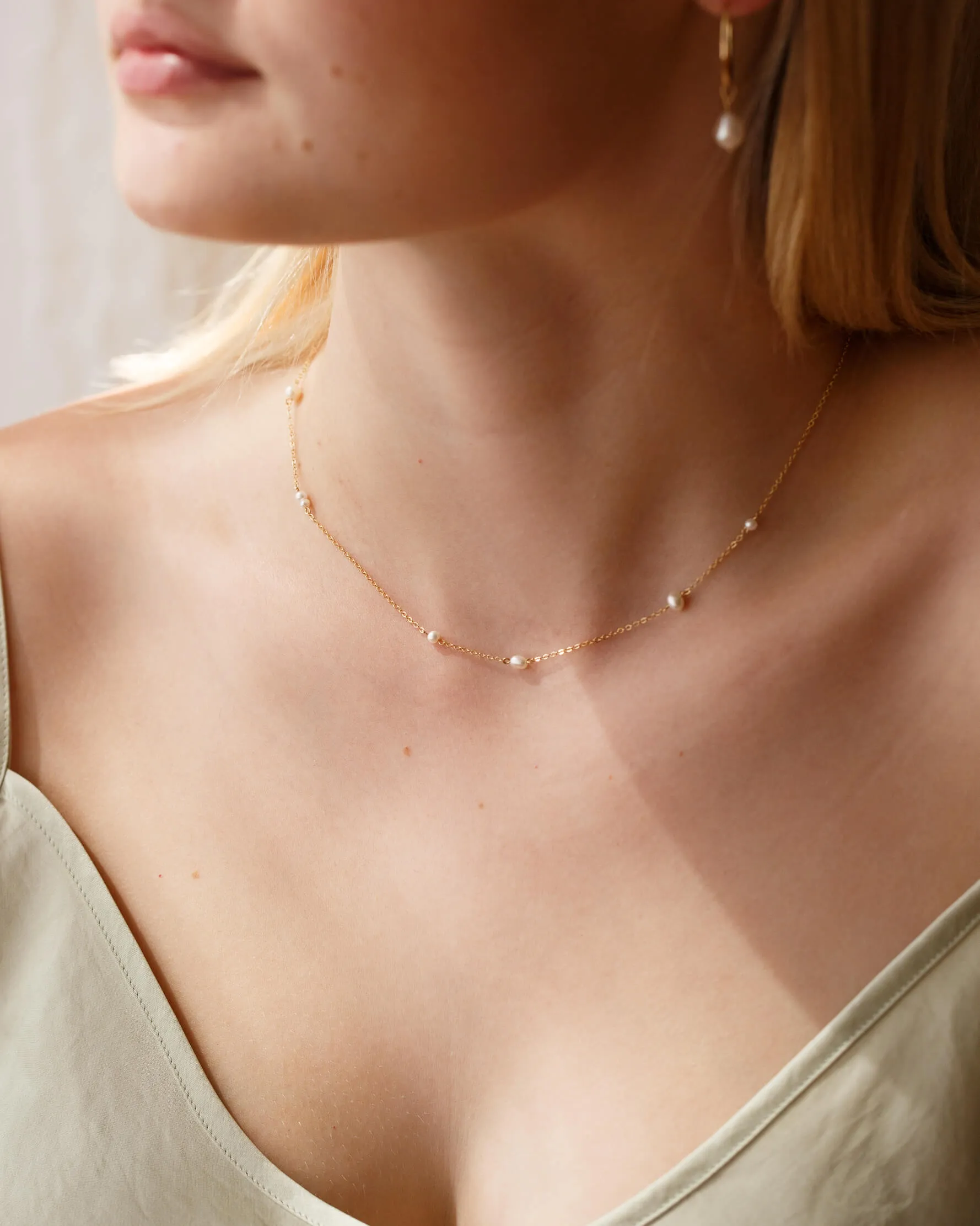 Floating Pearl Necklace sold by GLDN product image thumbnail 3