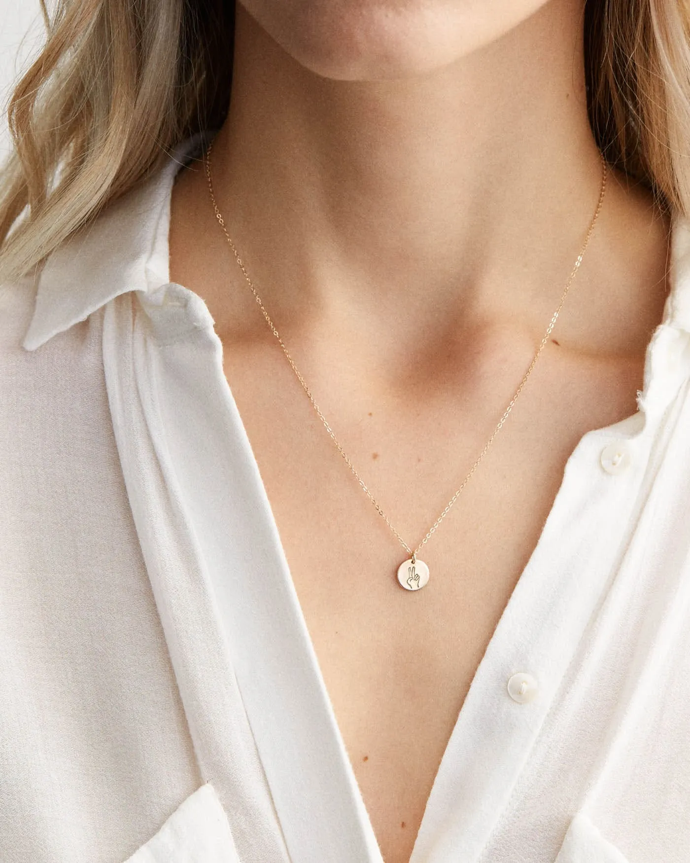 Peace Necklace sold by GLDN product image thumbnail 4