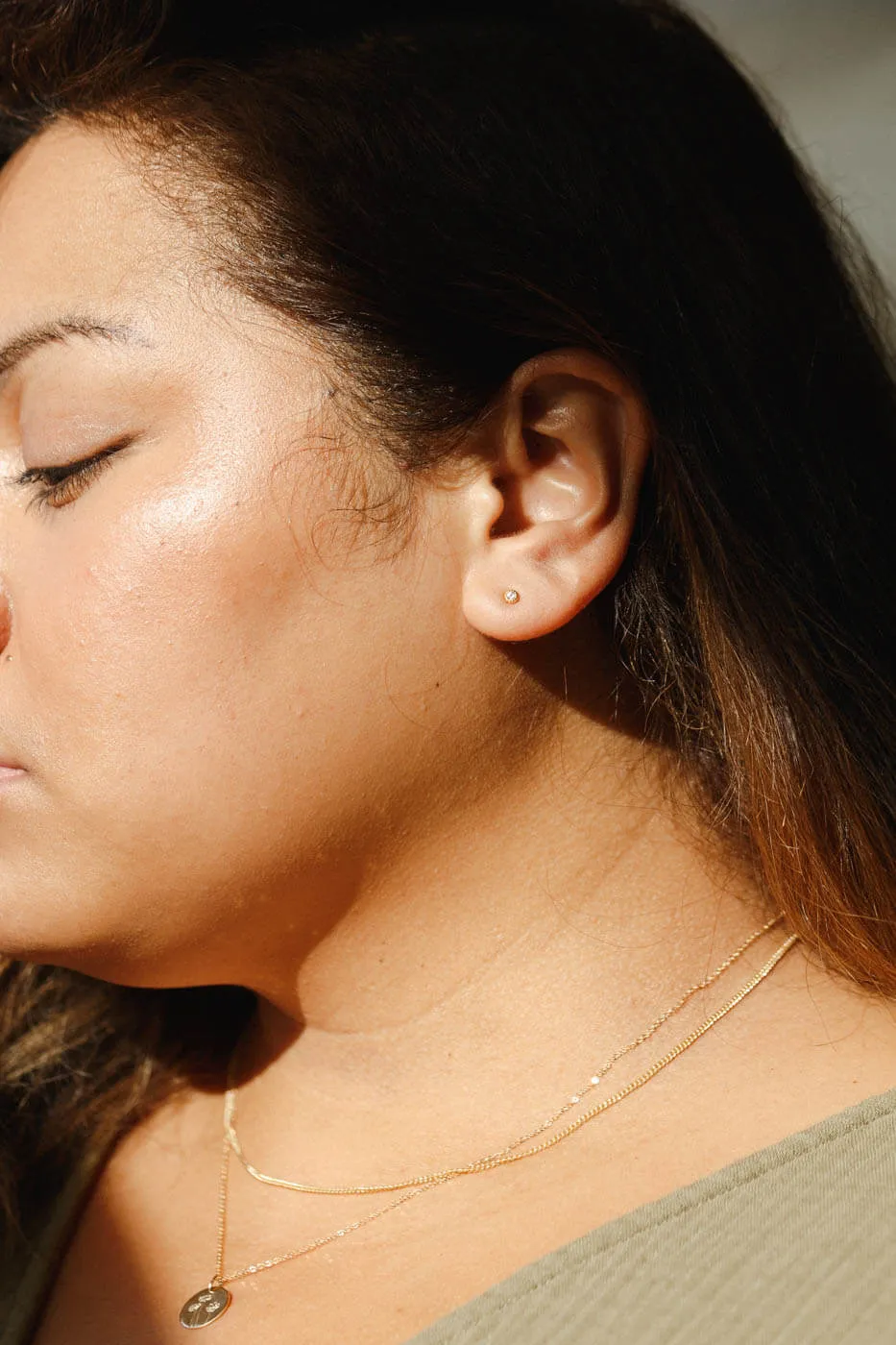 Soirée White Sapphire Studs sold by GLDN product image thumbnail 5