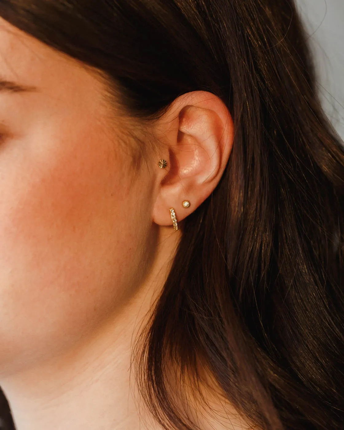 Soirée White Sapphire Studs sold by GLDN product image thumbnail 4