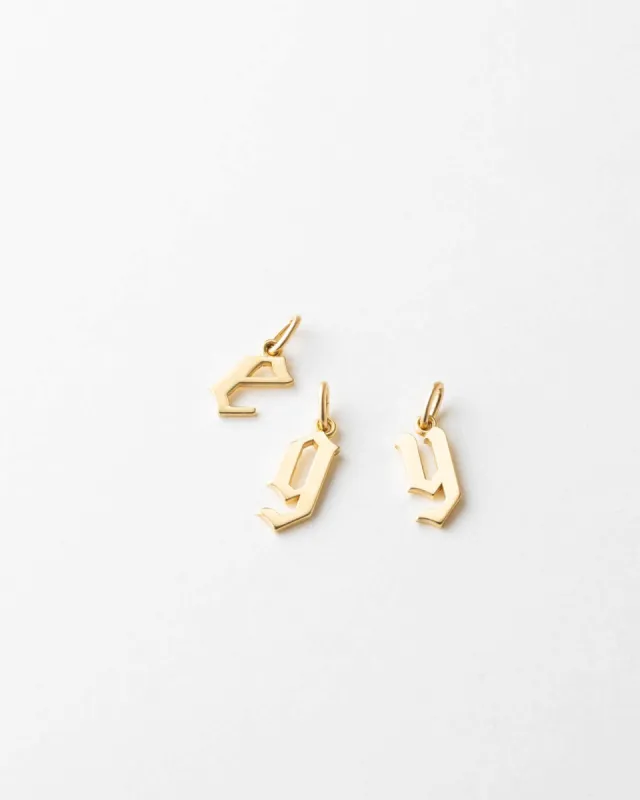 Gothic Initial Pendant sold by GLDN