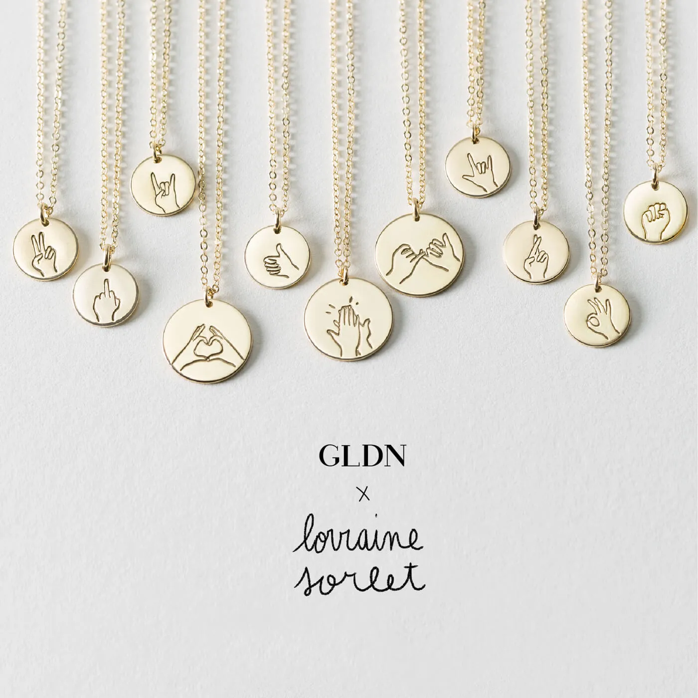 Fingers Crossed Necklace sold by GLDN product image thumbnail 4