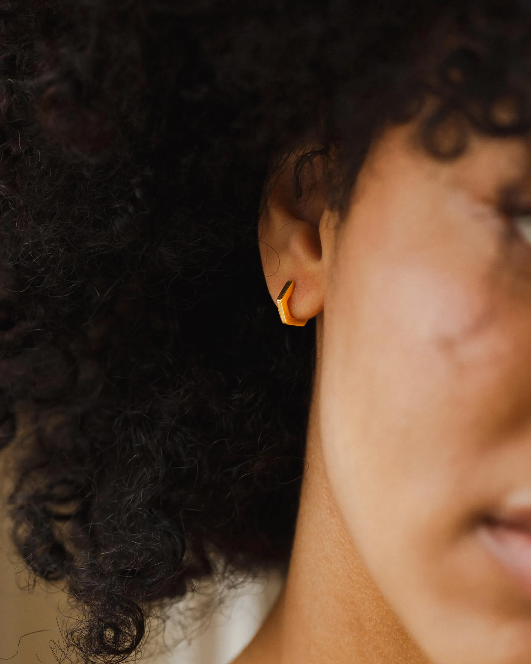 Geo Huggie Hoops sold by GLDN product image thumbnail 2