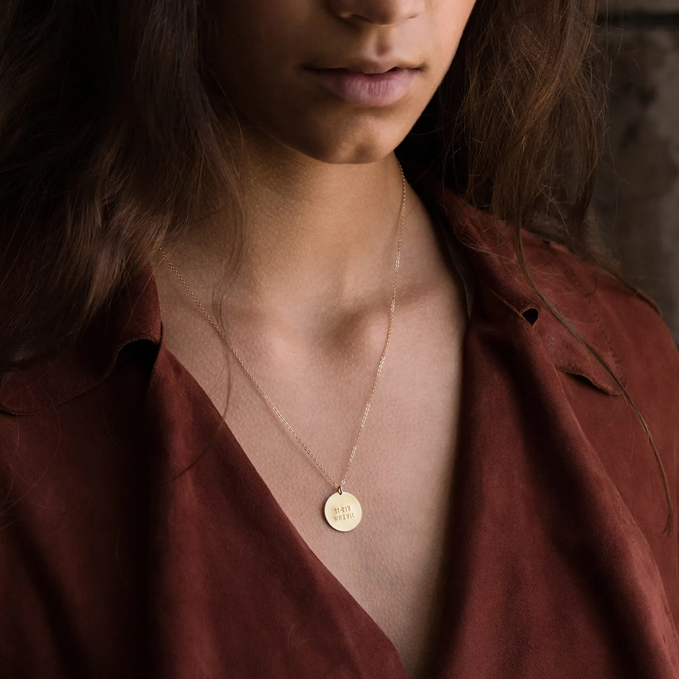 Numerals Disk Necklace sold by GLDN product image thumbnail 4