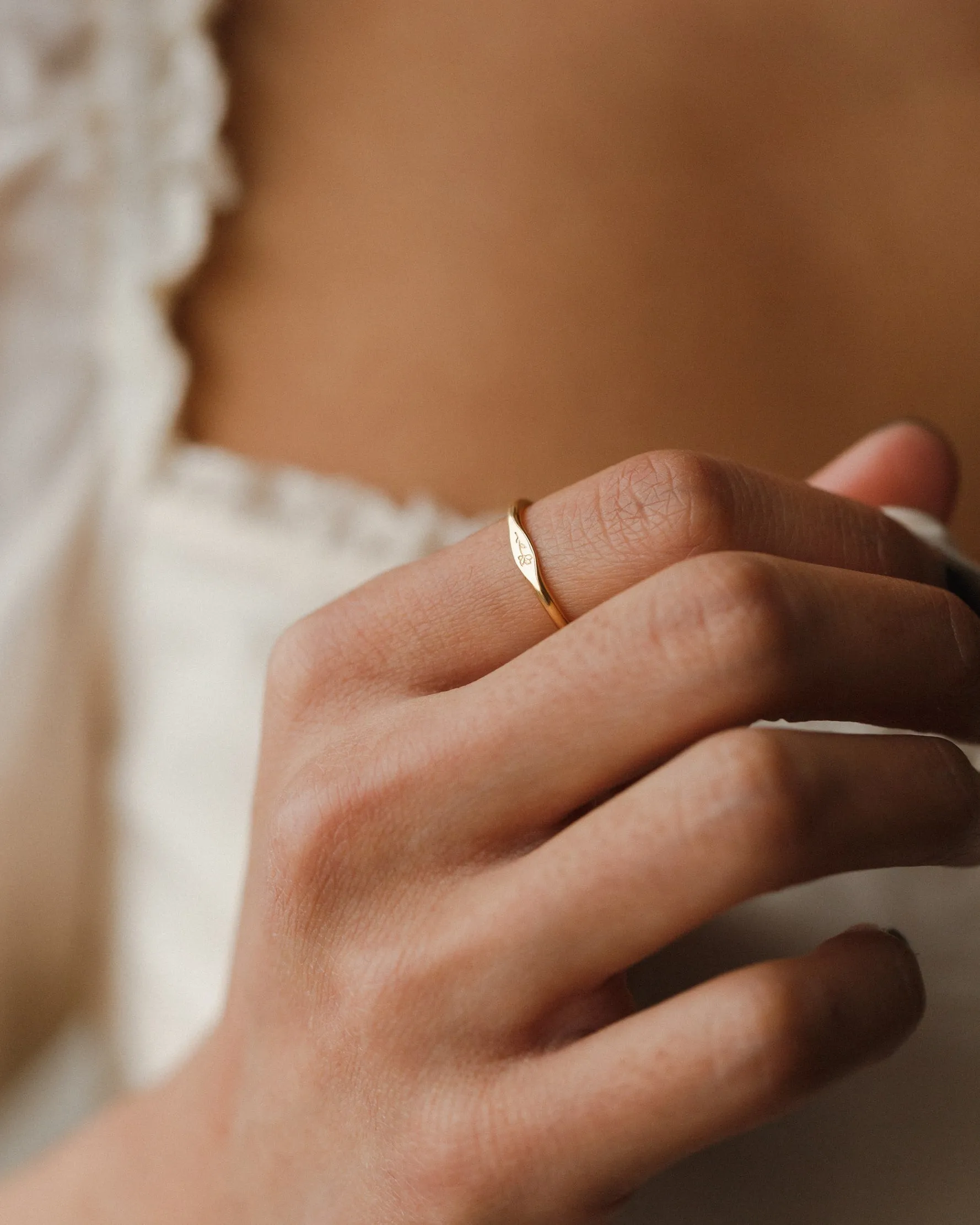 Micro Signet Ring Duo Set sold by GLDN product image thumbnail 4