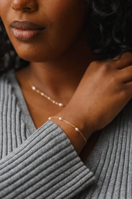 Trinity Pearl Bracelet sold by GLDN