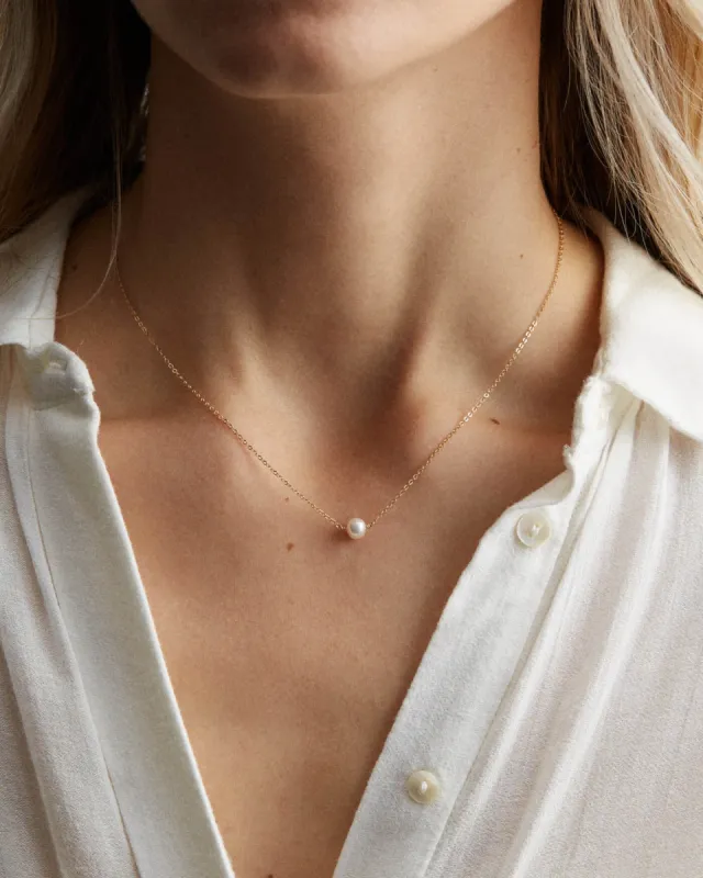 Pleine Lune Necklace - 14k Solid Gold sold by GLDN