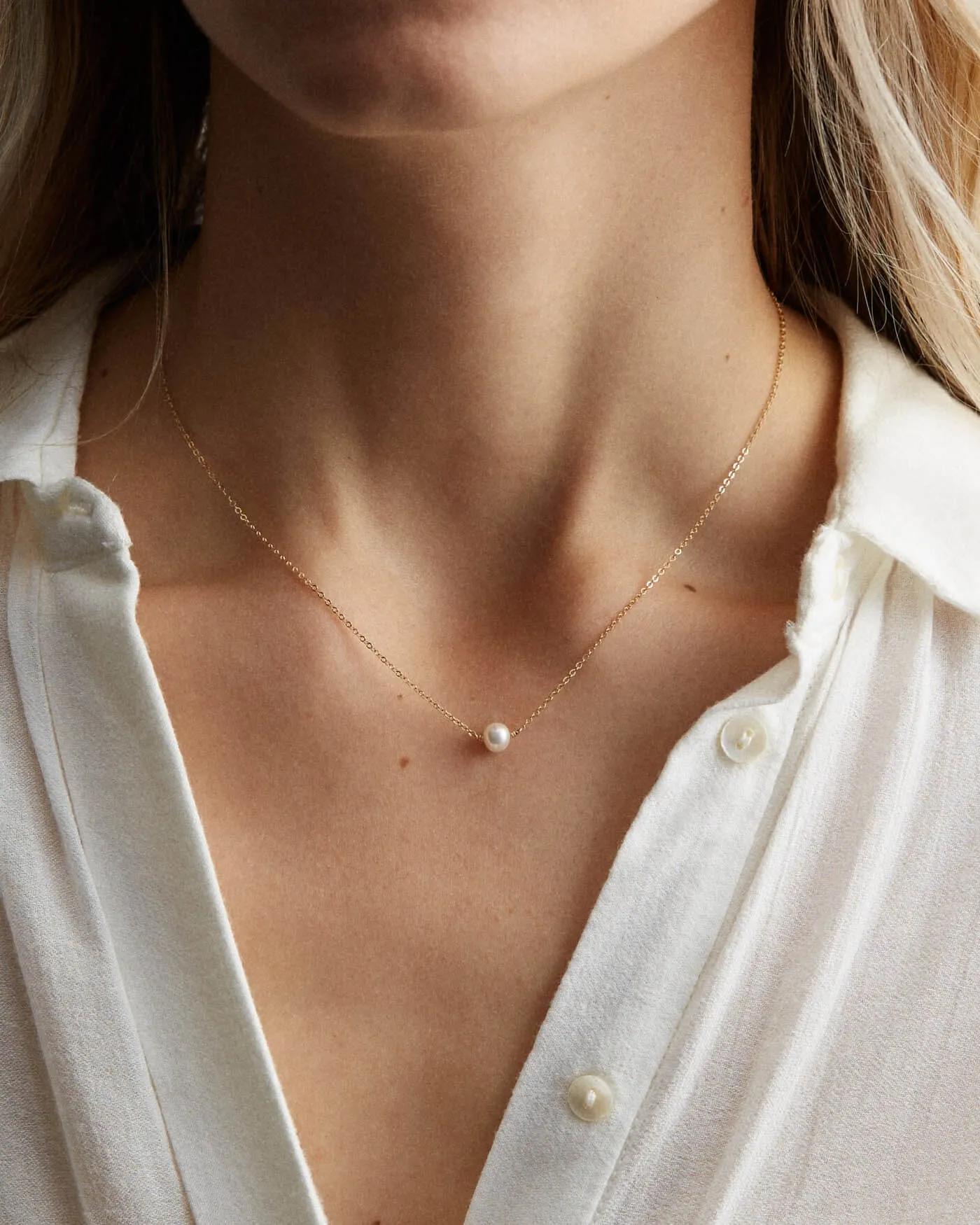 Pleine Lune Necklace - 14k Solid Gold sold by GLDN