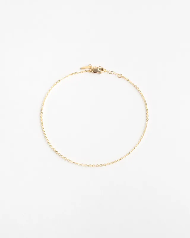 Solid Gold Dainty Chain Bracelet sold by GLDN