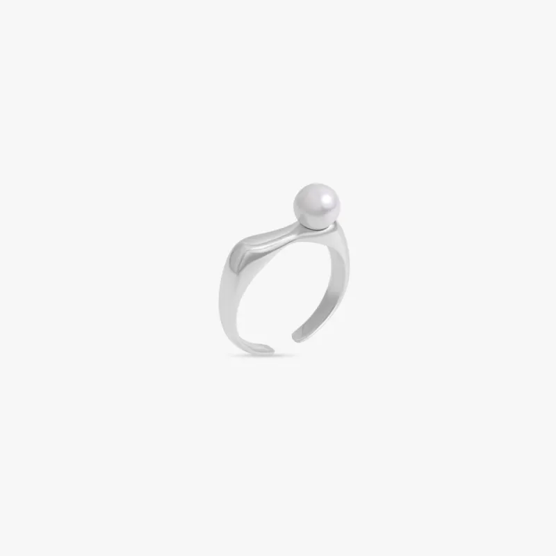 Pearl Adjustable Sterling Silver Ring sold by Flaire & Co.