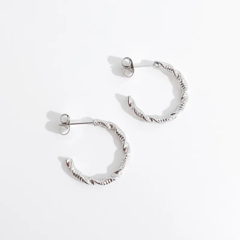 Valerie Silver Hoops sold by Flaire & Co.