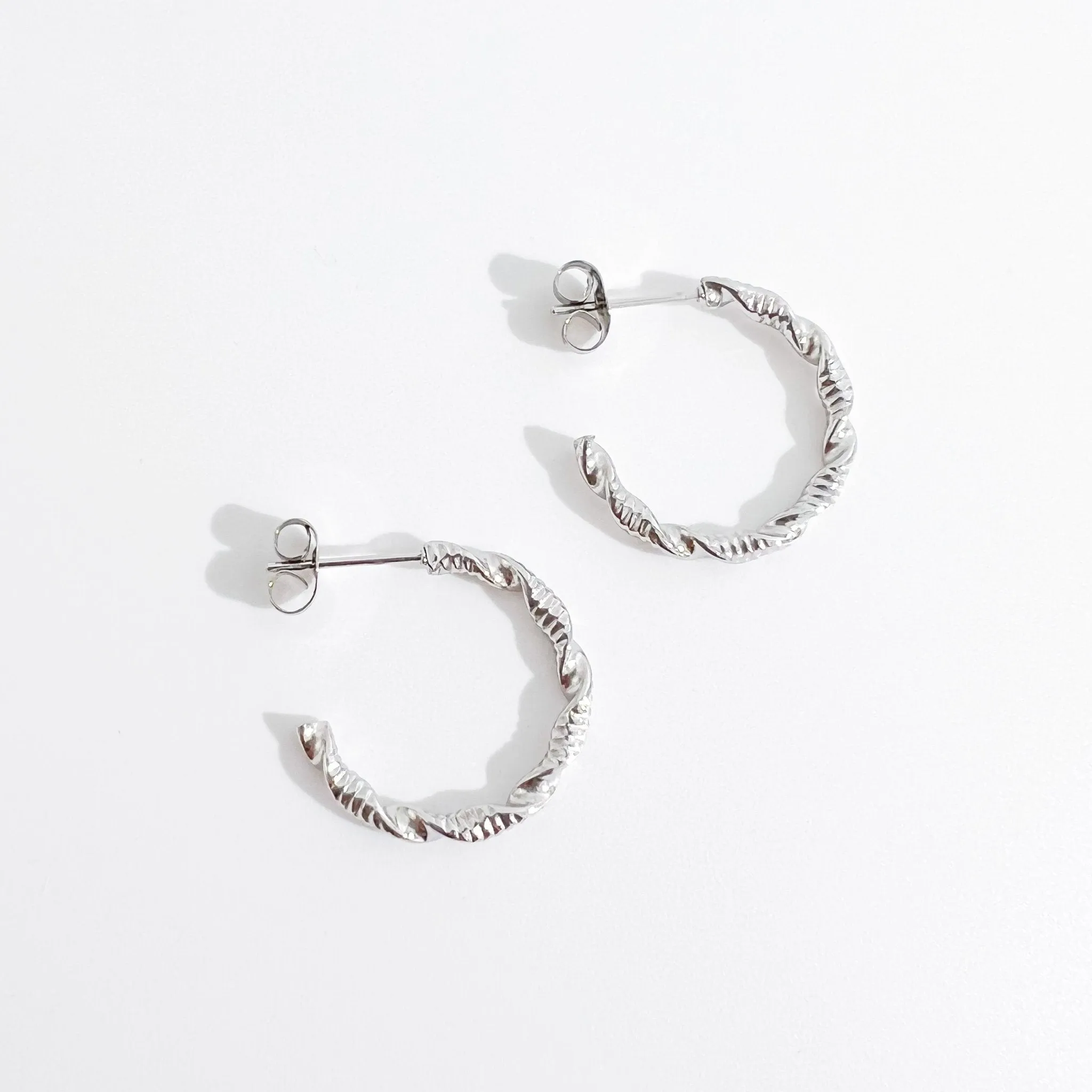 Valerie Silver Hoops sold by Flaire & Co.