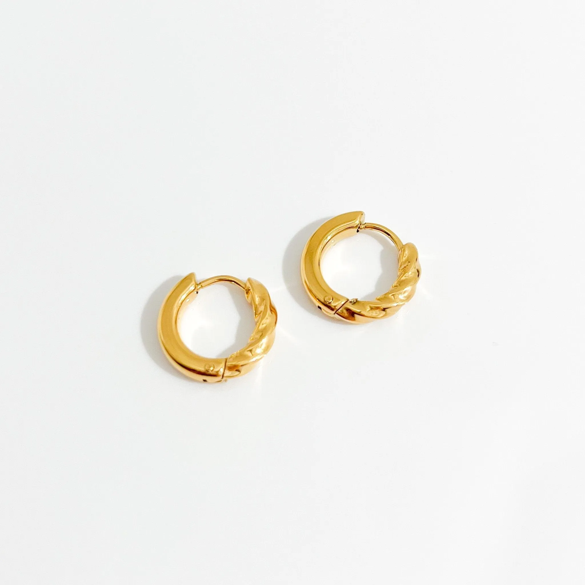 Twisted Gold Hoops sold by Flaire & Co. product image thumbnail 5