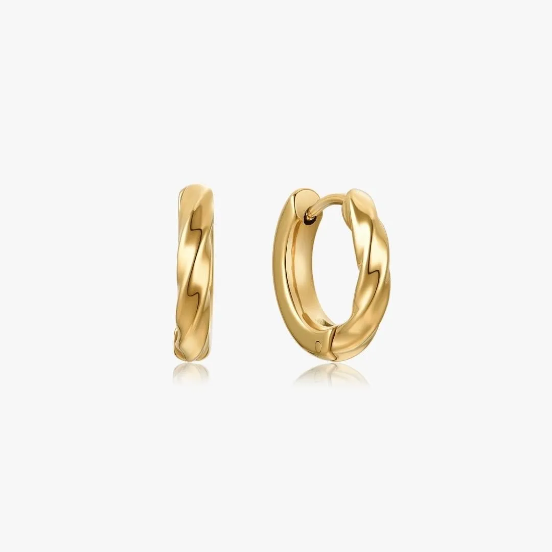 Twisted Gold Hoops sold by Flaire & Co.