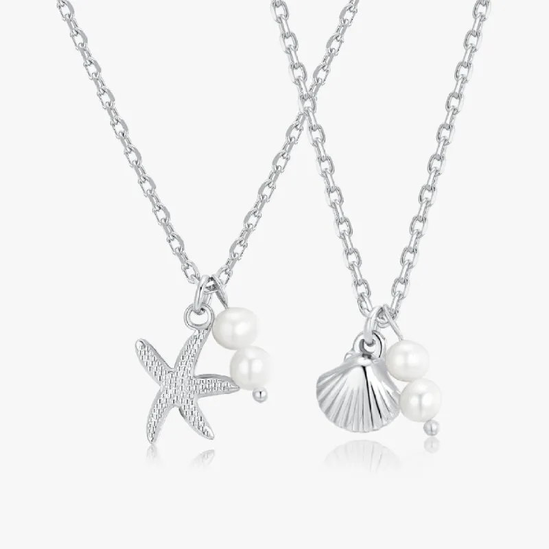 By The Seashore Silver Necklaces made by Flaire & Co.