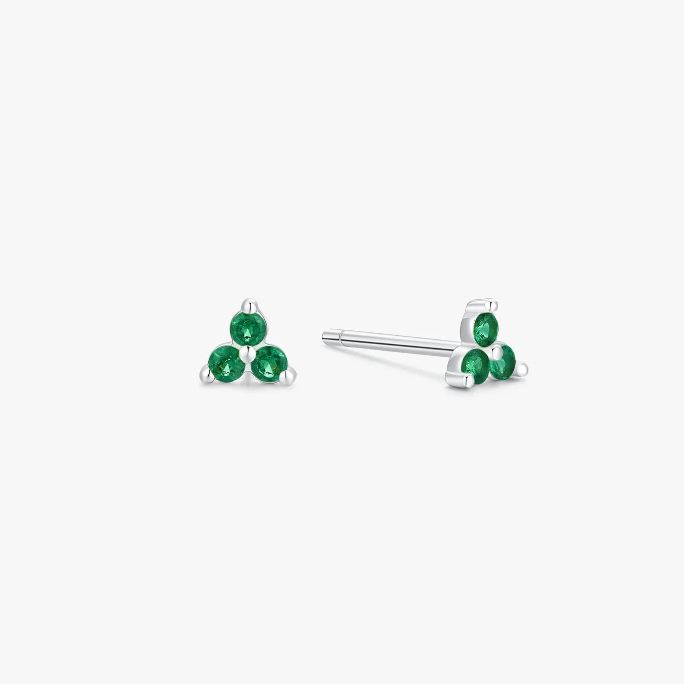 Green Twinkle Studs in Silver sold by Flaire & Co.