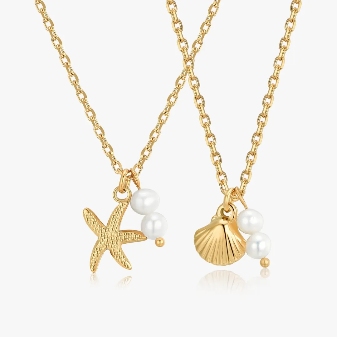By The Seashore Gold Necklaces sold by Flaire & Co.