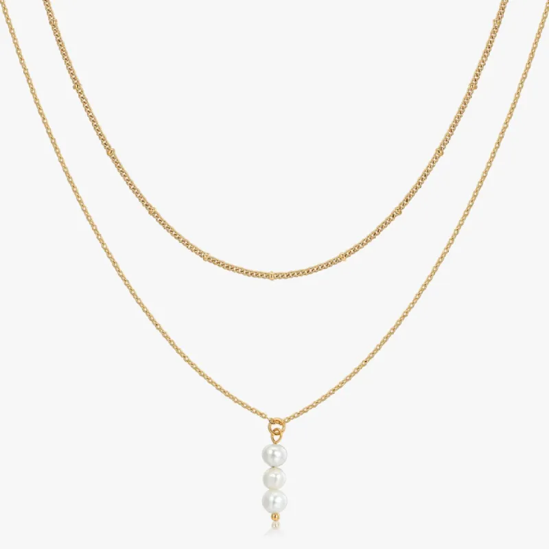 Two Layer Pearl Necklace sold by Flaire & Co.
