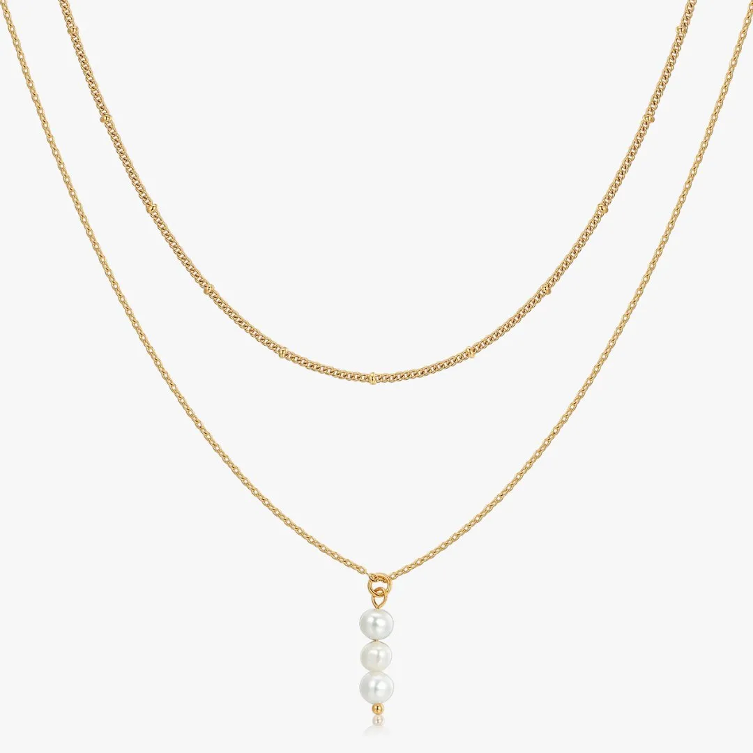 Two Layer Pearl Necklace sold by Flaire & Co.