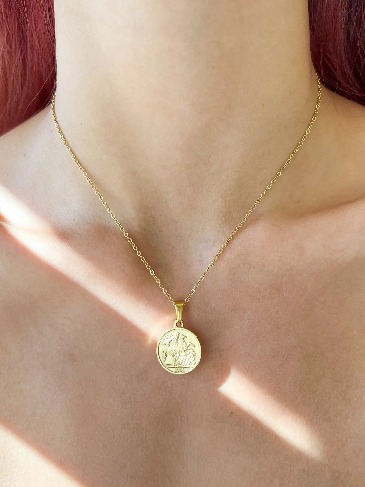 Sparta Coin Necklace in Gold sold by Flaire & Co. product image thumbnail 4