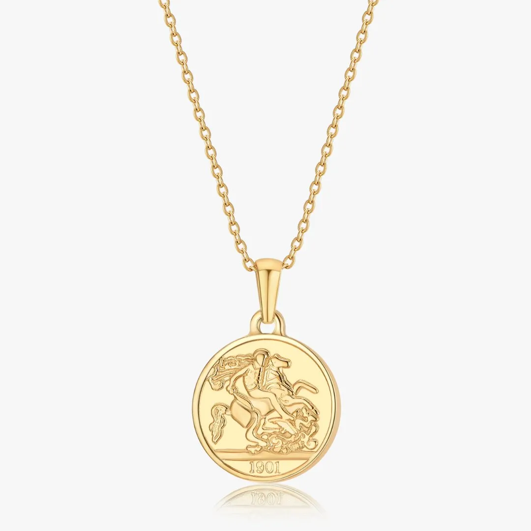 Sparta Coin Necklace in Gold sold by Flaire & Co.
