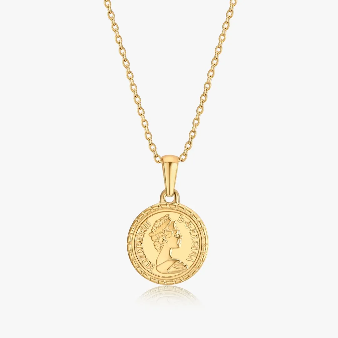 Sparta Coin Necklace in Gold sold by Flaire & Co. product image thumbnail 5