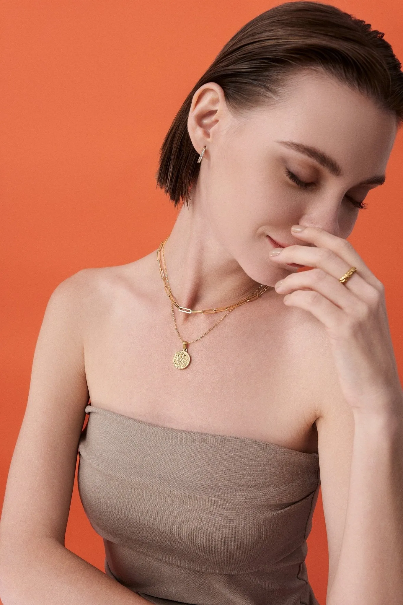 Sparta Coin Necklace in Gold sold by Flaire & Co. product image thumbnail 2