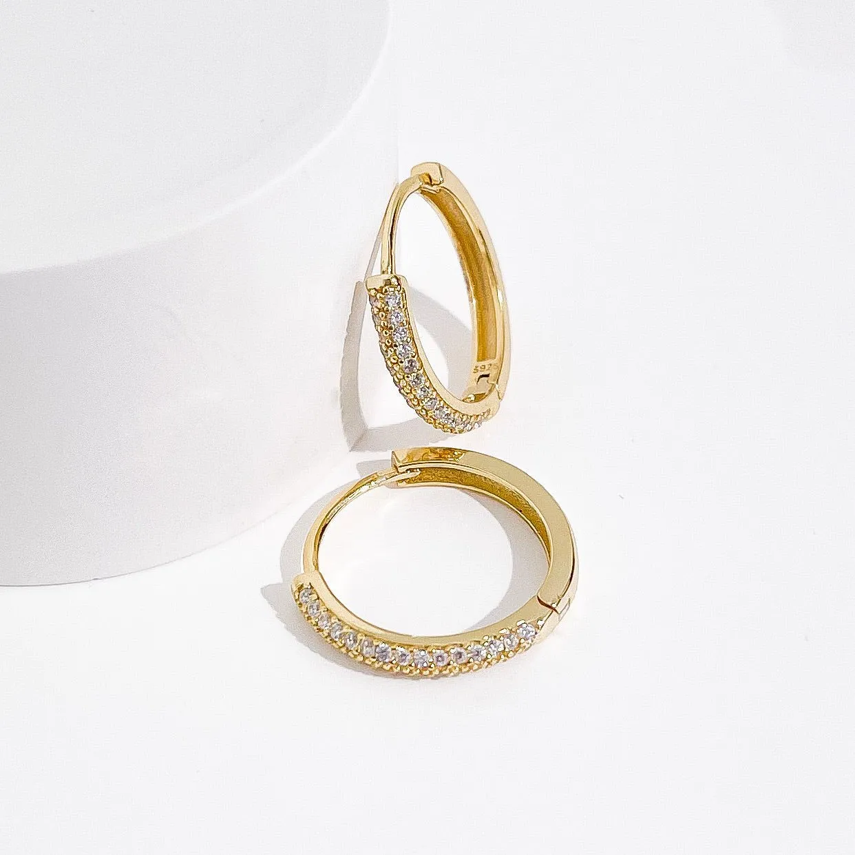 Adele Hoops in Gold sold by Flaire & Co. product image thumbnail 3