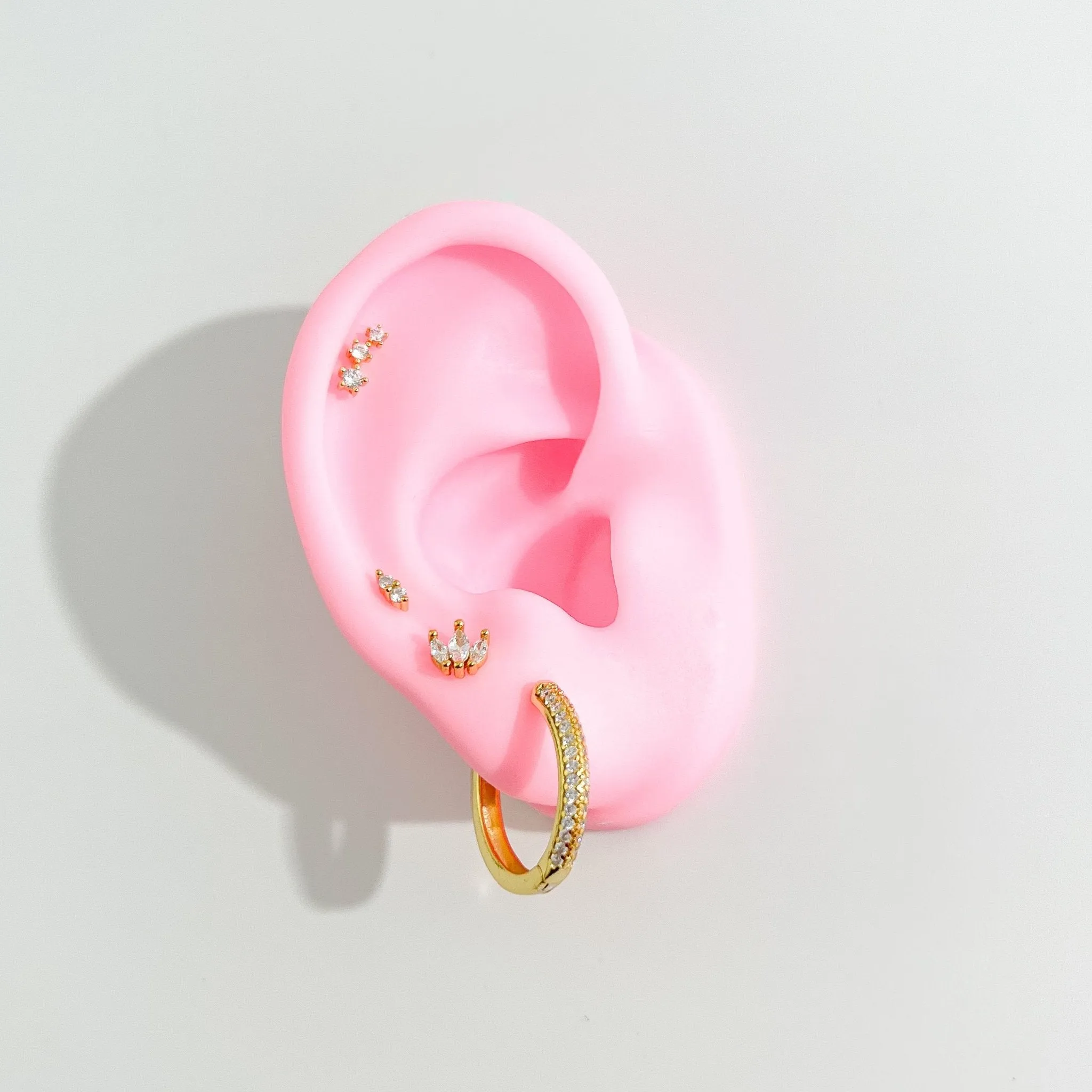 Adele Hoops in Gold sold by Flaire & Co. product image thumbnail 4