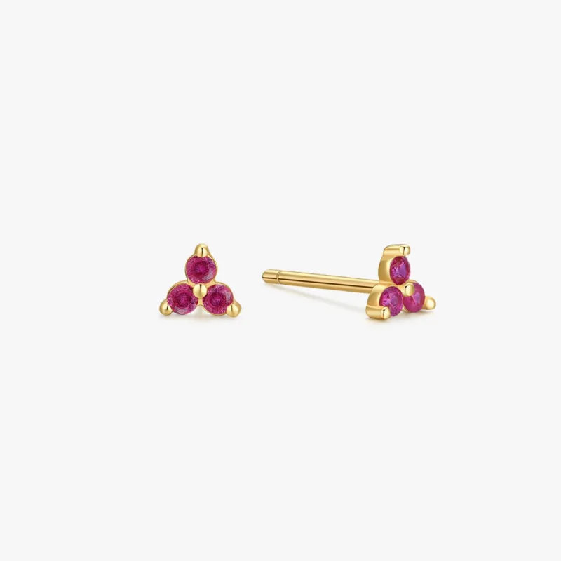 Fuchsia Twinkle Sterling Studs in Gold sold by Flaire & Co.