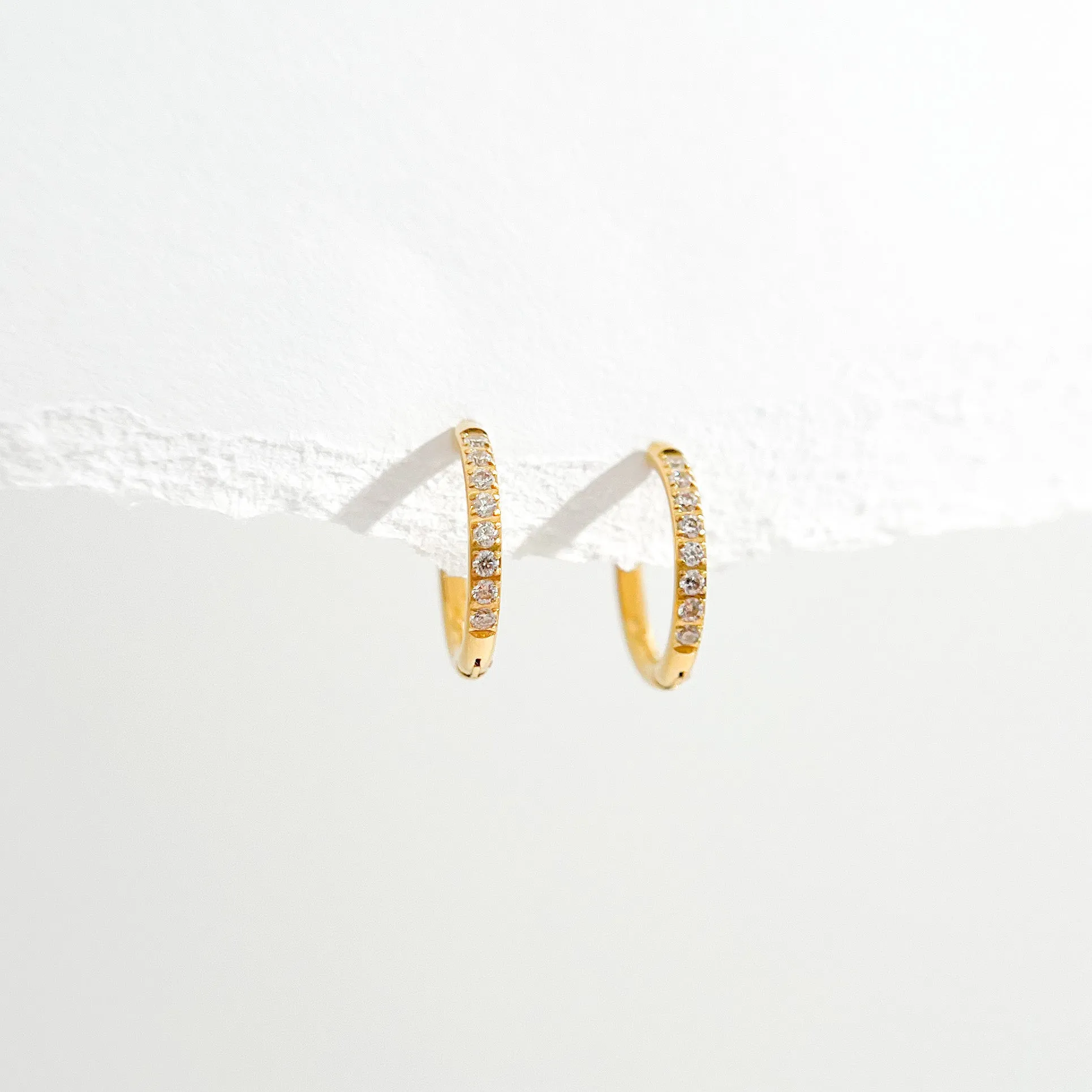 Crystal Gold Hoops sold by Flaire & Co. product image thumbnail 5