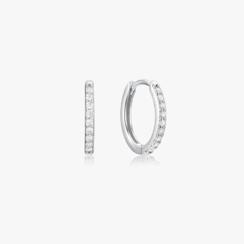 Adeline Hoops in Silver sold by Flaire & Co.